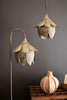 Antique Brass Tulip Pendant Light – image 3