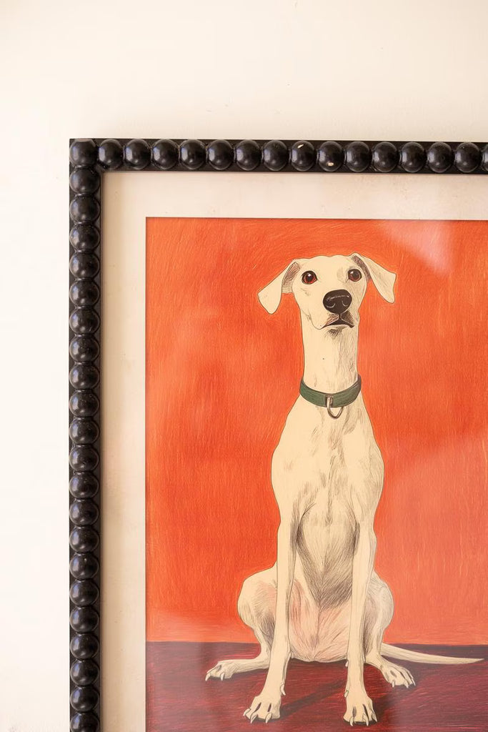 Set of 4 Framed Hound Prints Under Glass – image 5
