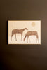 Framed Painting Two Horses with Sun – image 1