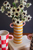 Set of 3 Paterend Ceramic Cylinder Vases with Handles – image 2