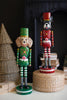 Set of 2 Painted Metal Christmas Dog Nutcrackers – image 1