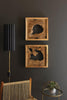 SET OF TWO FRAMED TEAK WALL ART — Kalalou DWA1028