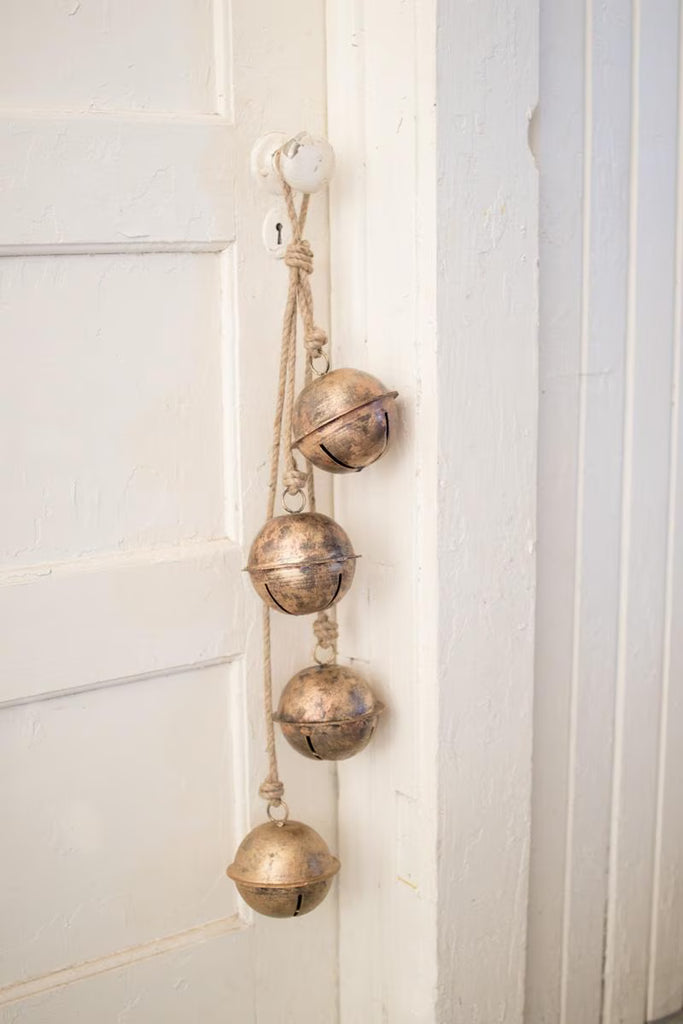 STRING OF BRASS FINISH BELLS (MIN 2) — Kalalou NNV1051K