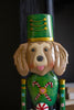 Set of 2 Painted Metal Christmas Dog Nutcrackers – image 3