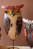 Set of 2 Recycled Iron Owls on Stands – image 2
