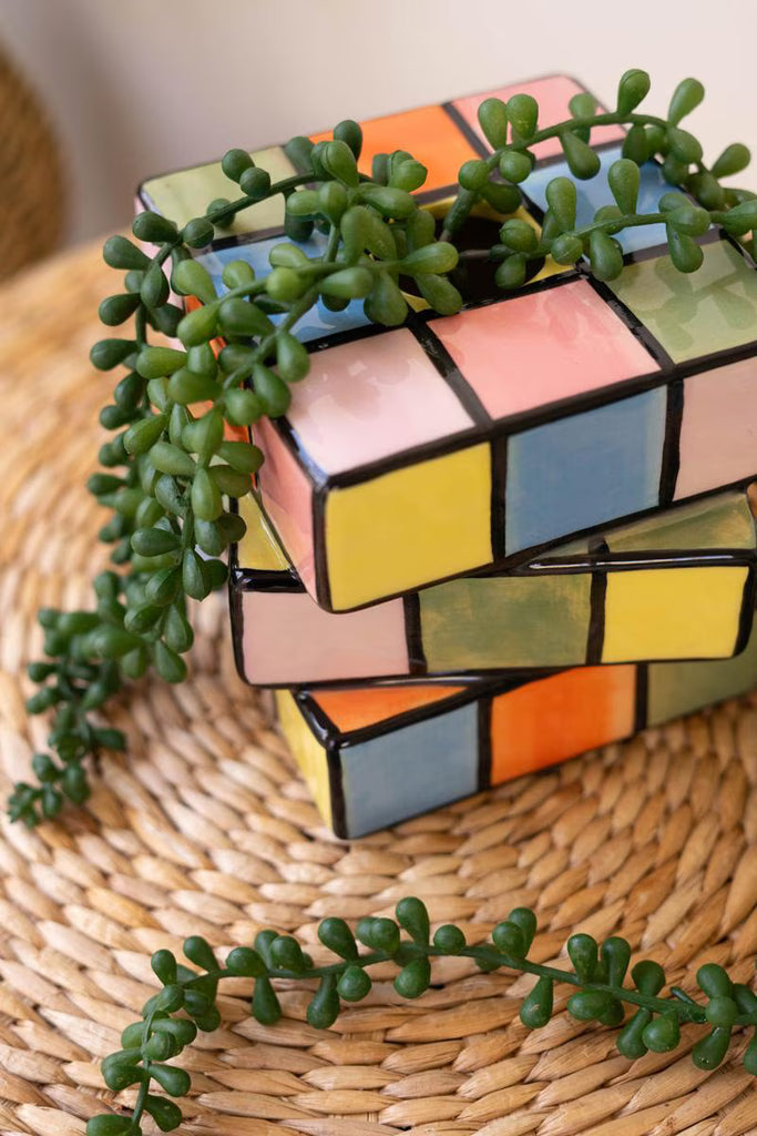 Ceramic Game Cube Bud Vase - image 3