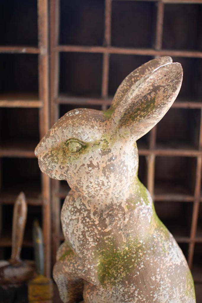 FAUX CONCRETE RABBIT - HEAD FORWARD — Kalalou CHE1471