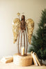 Rustic and Gold Painted Christmas Angel – image 1