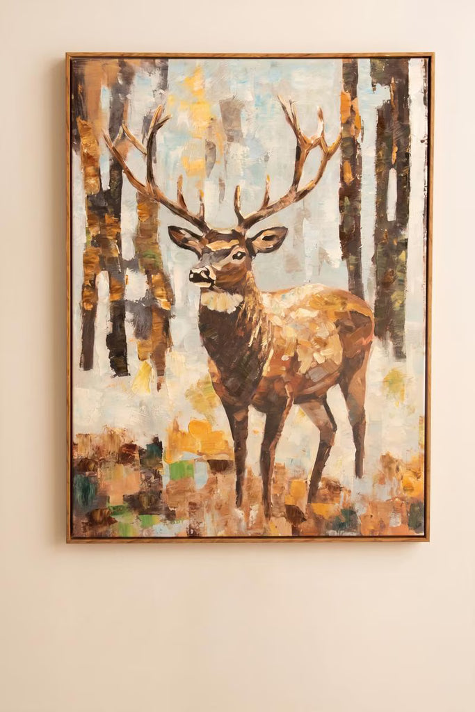 Framed Paint Over Print - Deer – image 2