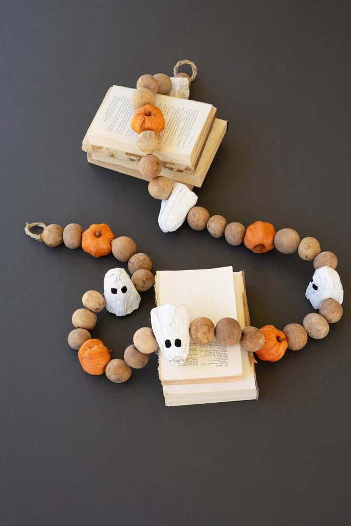 Gourd Ghost Pumpkin Garland 72inches - view 1
