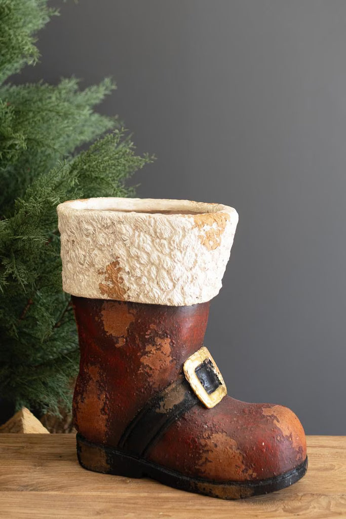 Faux Concrete Santa Boot – image 2