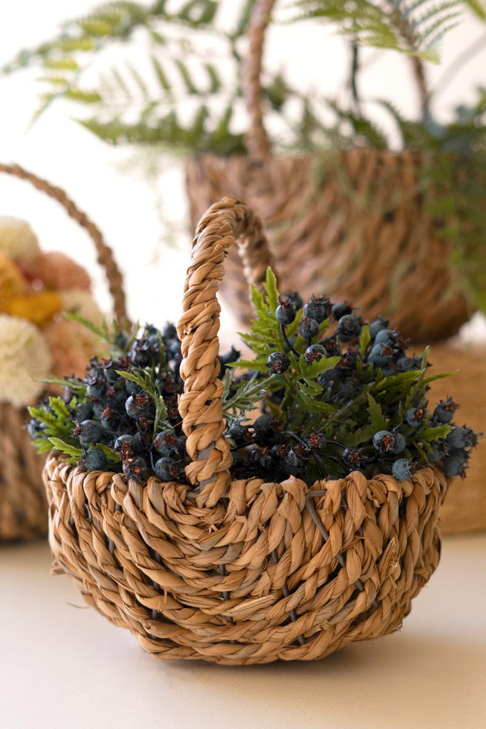 Set of 3 Woven Seagrass Baskets with Handles – image 5