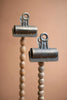 Set of 2 Wood Beads on a Base with Clips - view 3
