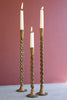 Set of 3 Antique Brass Taper Candle Holder – image 5