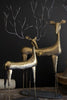 Set of 2 Antique Gold Metal Christmas Deer – image 2