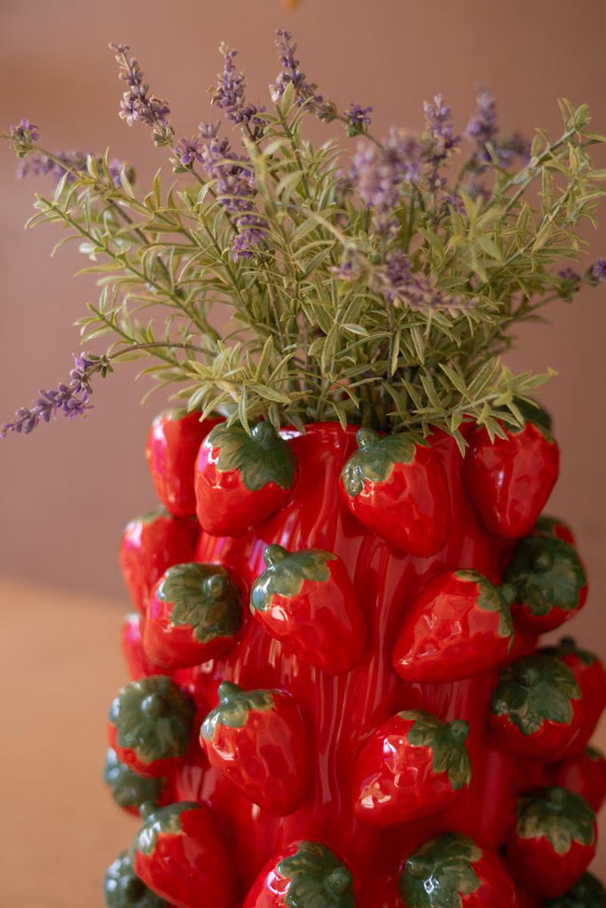 Ceramic Strawberries Vase – image 3