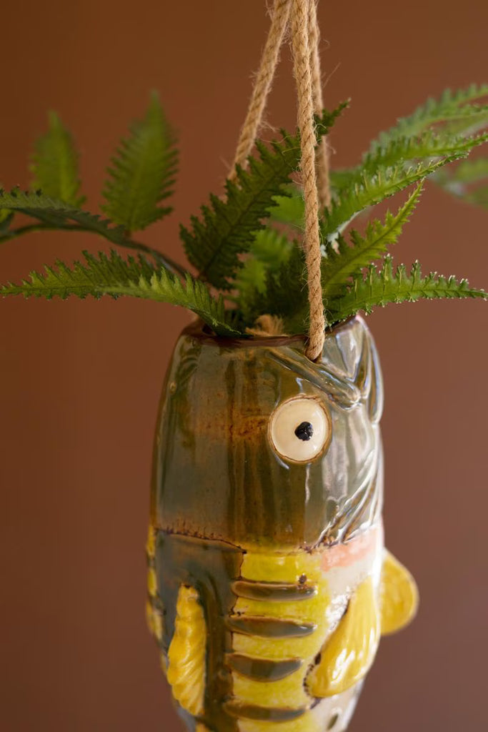 Hanging Largemouth Bass Planter - view 4