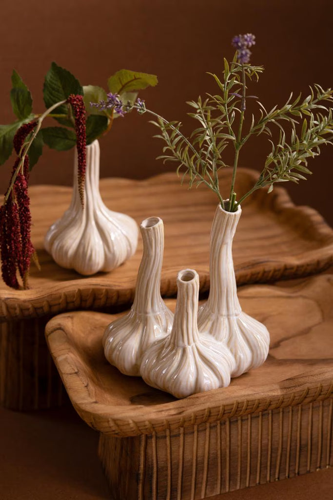 Set of 2 Ceramic Garlic Bud Vases - image 4