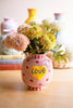 Set of 5 Ceramic Hearts with Words Vases – image 2