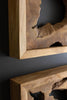SET OF TWO FRAMED TEAK WALL ART — Kalalou DWA1028