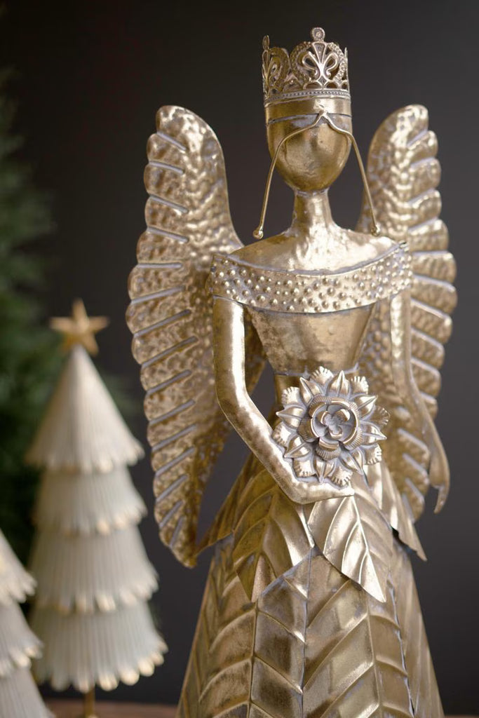 Large Table Top Metal Christmas Angel - 39"t – image 2