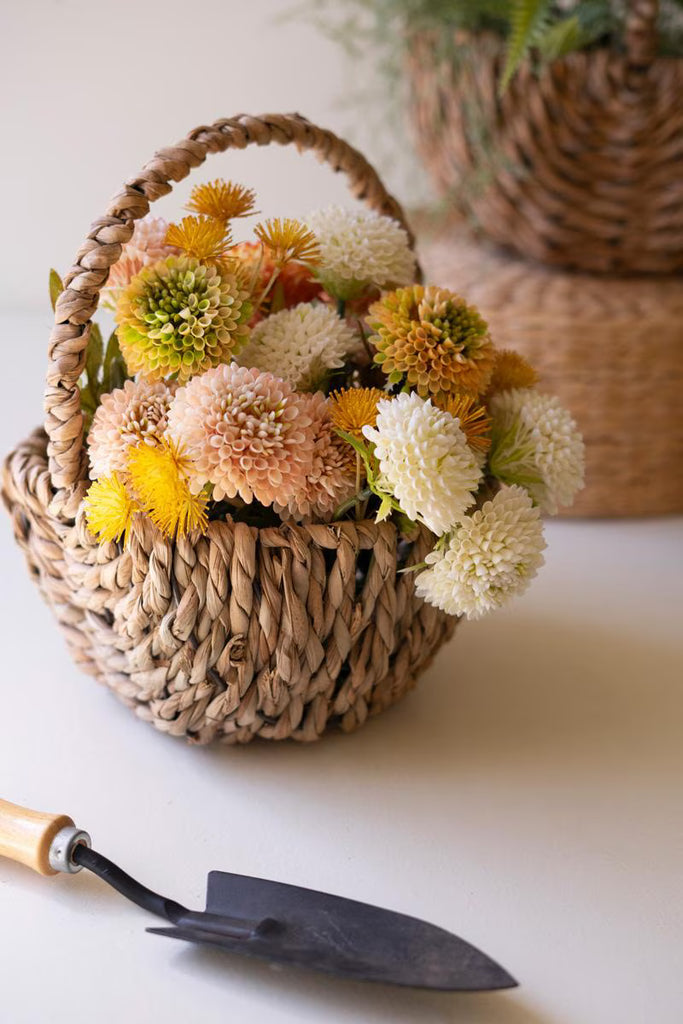 Set of 3 Woven Seagrass Baskets with Handles – image 2