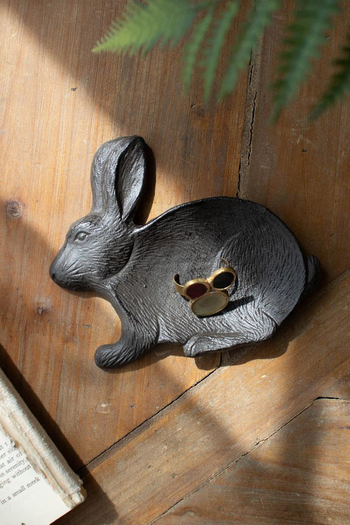 Cast Iron Easter Rabbit Trinket Tray - image 2