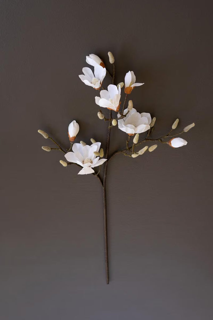 Set of 6 Artificial Magnolia Flowers Spray – image 3