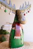 Recycled Metal Christmas Moose with Ornaments – image 2