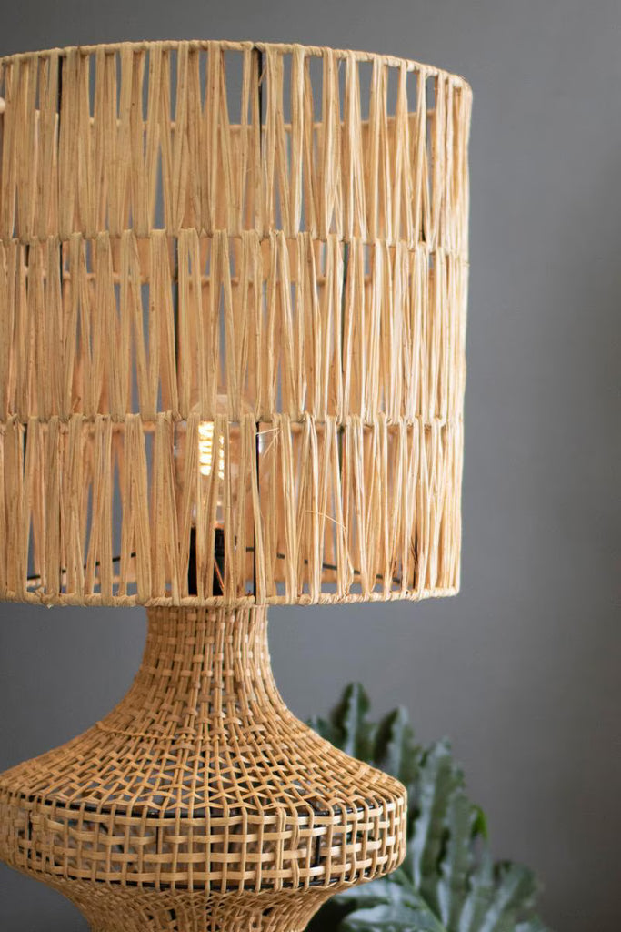 Rattan Floor Lamp with Shade - 60" Tall – image 4