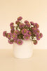 BUNDLE OF SEVEN  ARTIFICIAL ZINNIAS - PURPLE — Kalalou CHAL1001