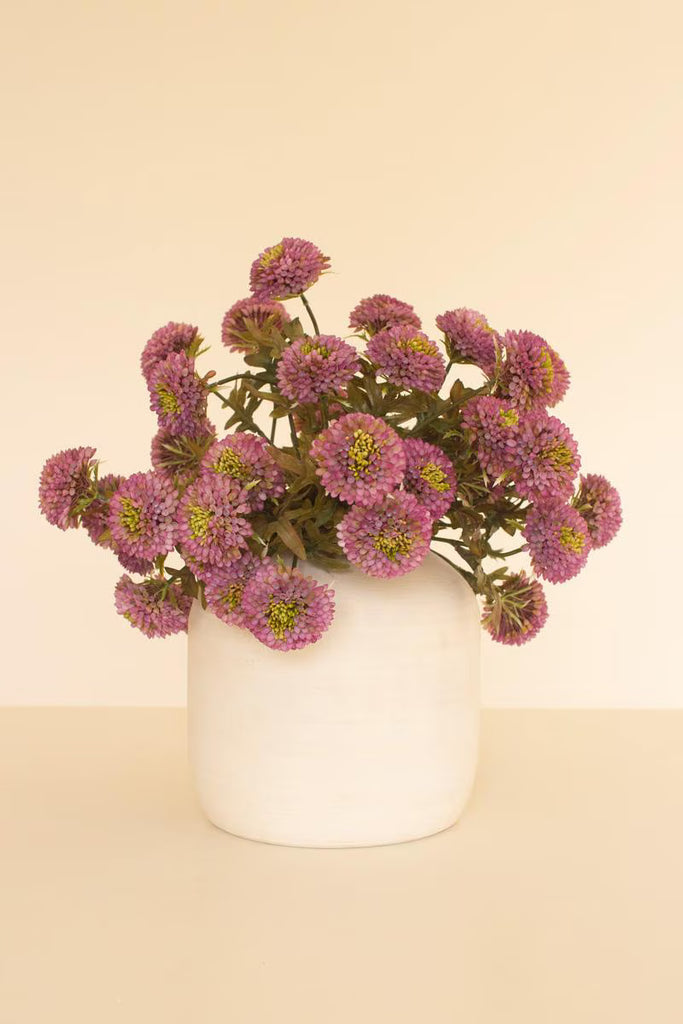 BUNDLE OF SEVEN  ARTIFICIAL ZINNIAS - PURPLE — Kalalou CHAL1001