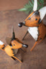 Set of 2 Recycled Iron Foxes - image 3