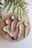 Set of 6 Decorative Ceramic Spoons - One Each Color - view 1
