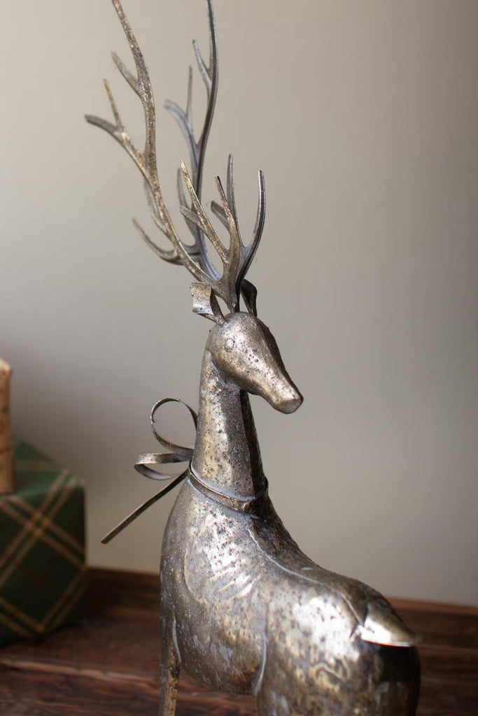 Set of 2 Rustic Metal Reindeer – image 3
