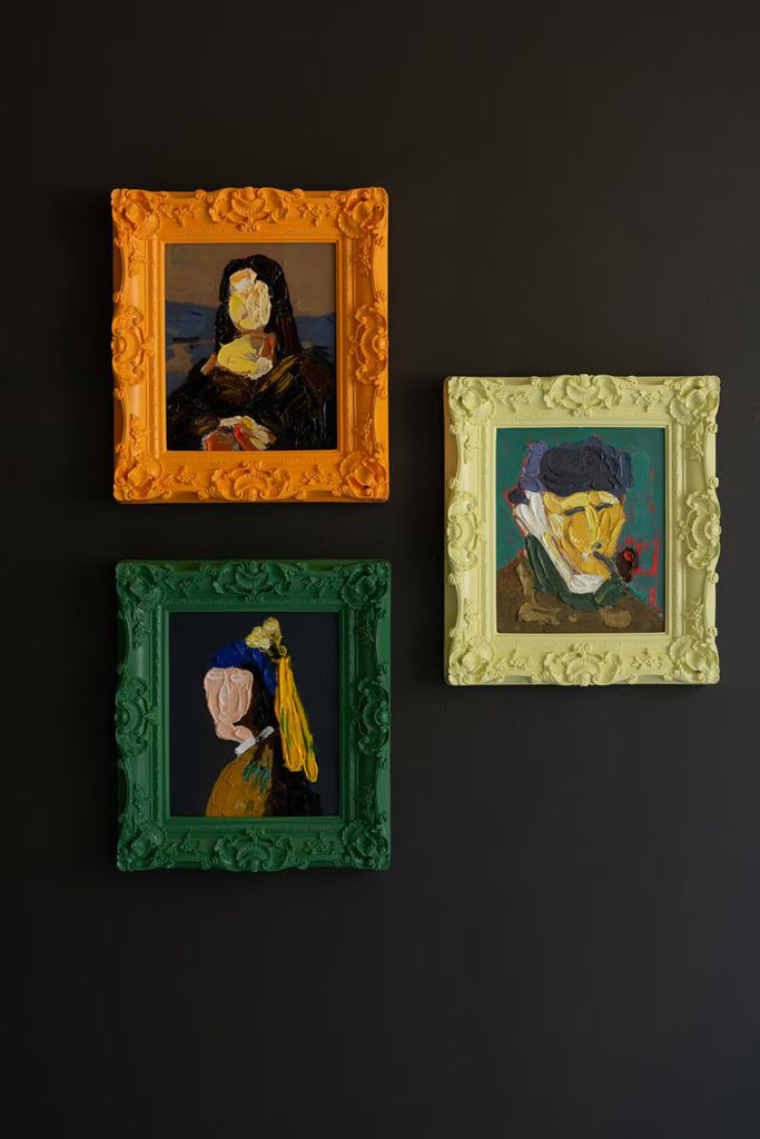 SET OF THREE FRAMED PAINTINGS - PORTRAITS - ONE EACH — Kalalou CAR1775