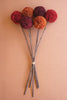 Set of 6 Artificial Allium Ball Stems - 2 Each Color - view 1