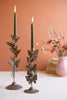 Set of 2 Butterflies Taper Candle Holders - image 1