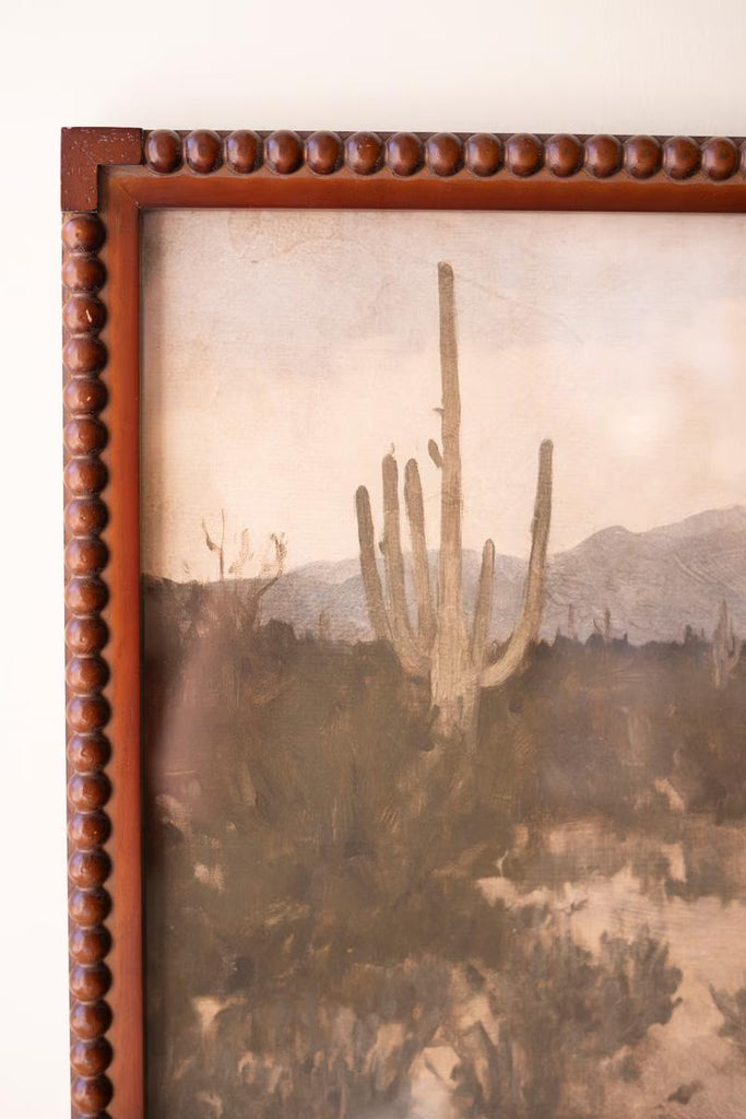 Framed Desert Landscape Print Under Glass – image 2