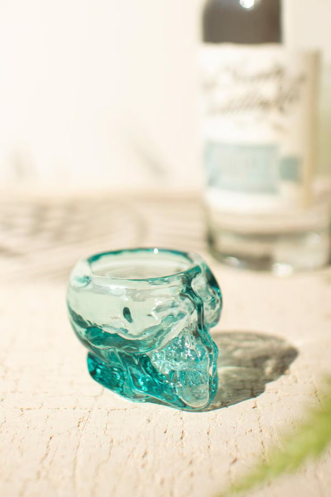 Set of 6 Recycled Clear Shot Glass - Skull – image 3