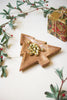 Set of 4 Carved Wooden Christmas Tree Platter – image 1