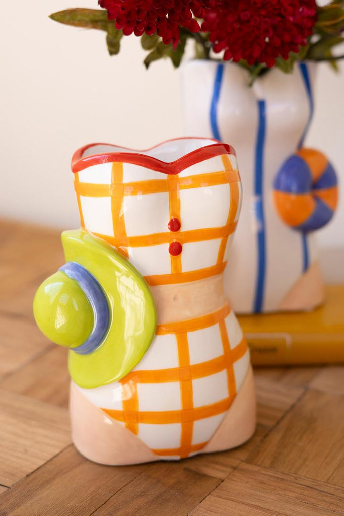 Set of 2 Ceramic Swimsuit Vases - image 2