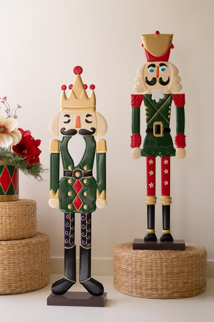 Set of 2 Painted Metal Nutcrackers – image 1