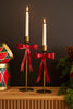 Set of 2 Metal Christmas Bow Taper Candle Holders - image 3