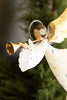 Set of 2 Painted Metal Christmas Angels on Stands – image 5