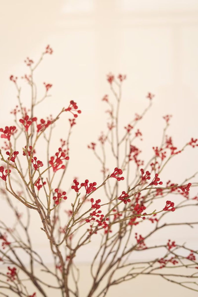 Set of 6 Artificial Red Berry Spray – image 4