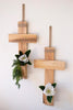 Recycled Pine Cross Wall Planter (Set of 2)