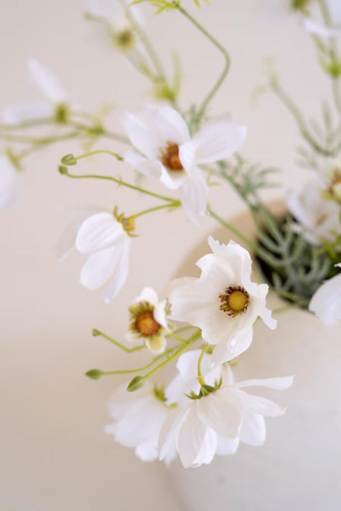 Artificial White Cosmos Spray (Set of 6)
