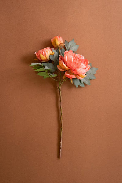 Artificial Peony Spray (Set of 6)