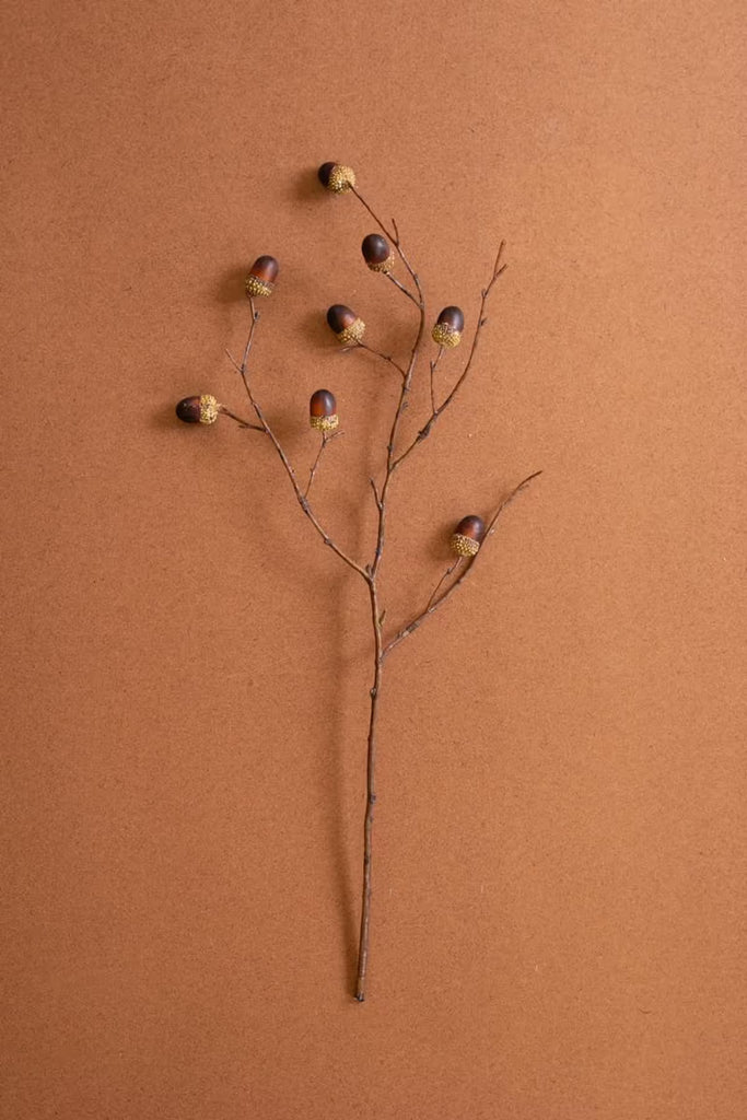 Artificial Acorn Spray (Set of 6)